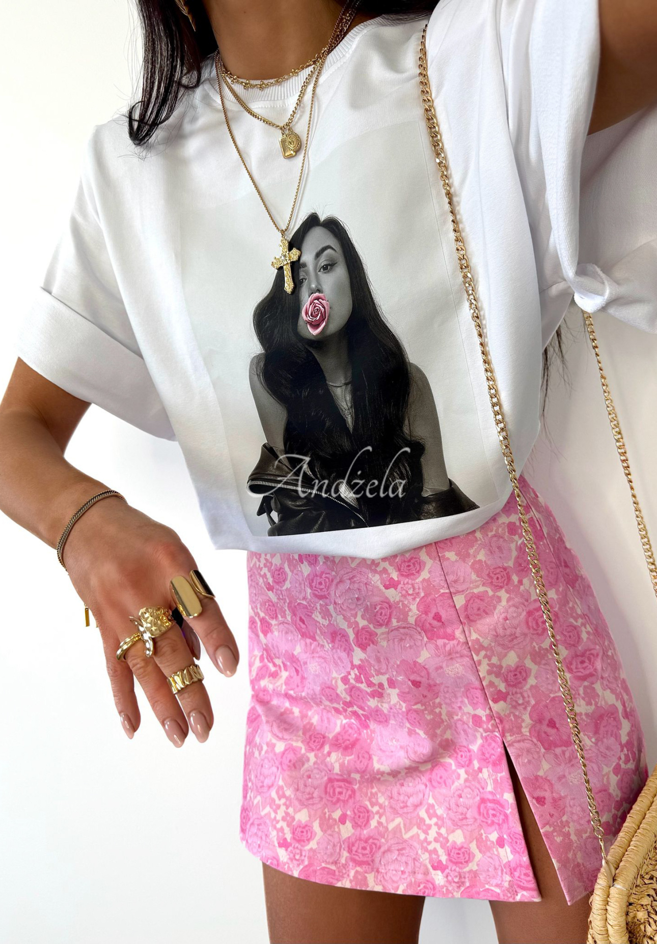 La Milla Peony Blessings floral skirt-shorts powder pink