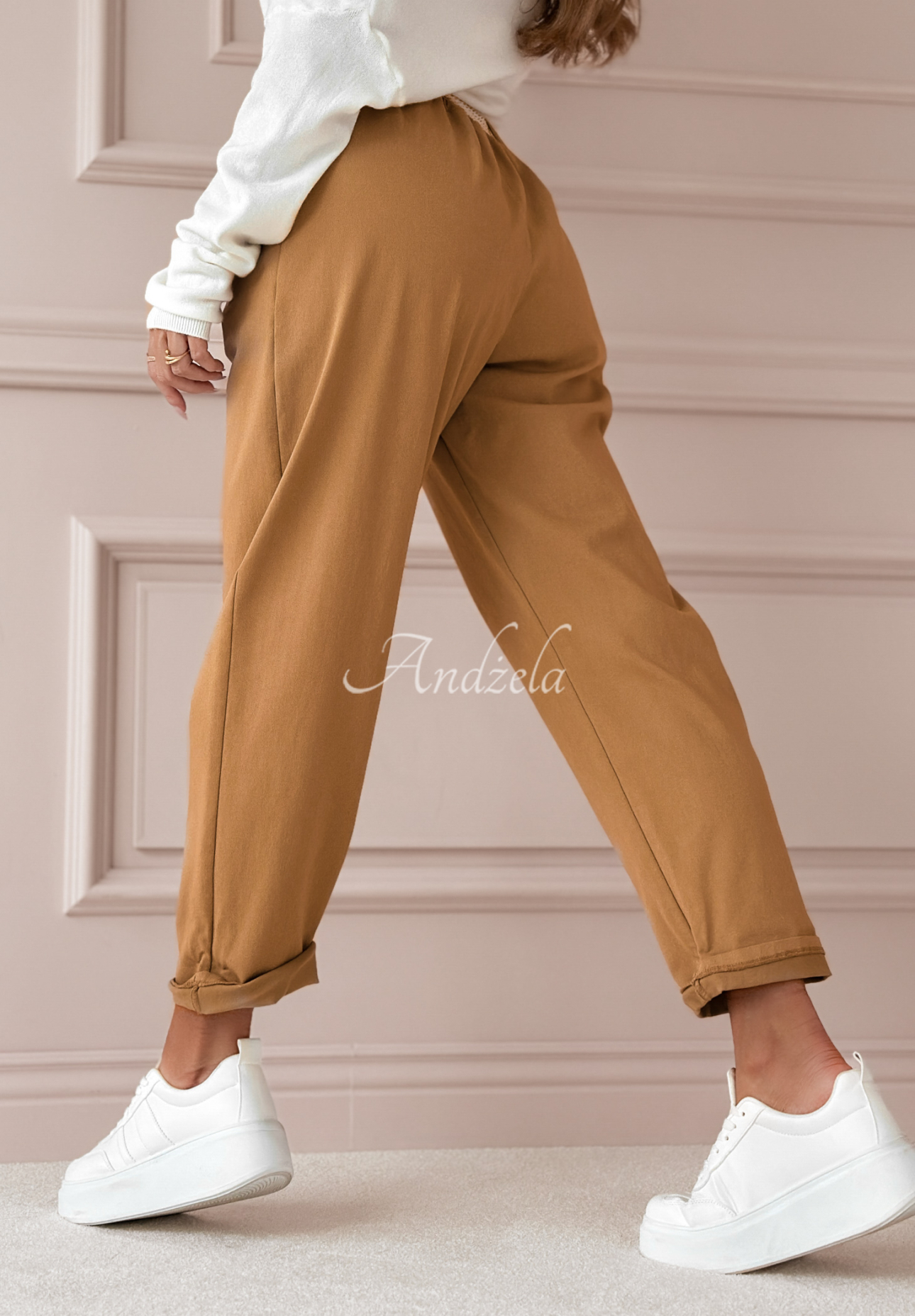 Count The Ways dark chocolate belted pants