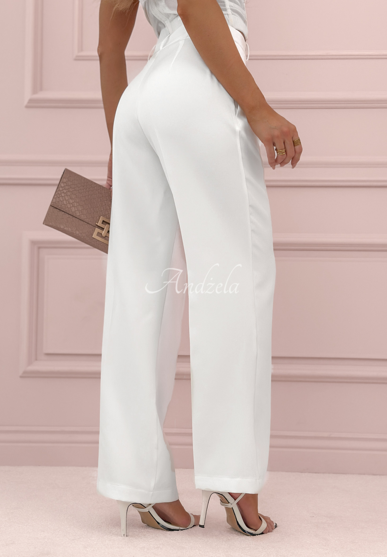 Elegant wide leg pants My Necessity ecru