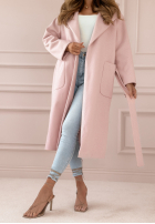 Długi płaszcz Colors Of Spring pudrowy róż