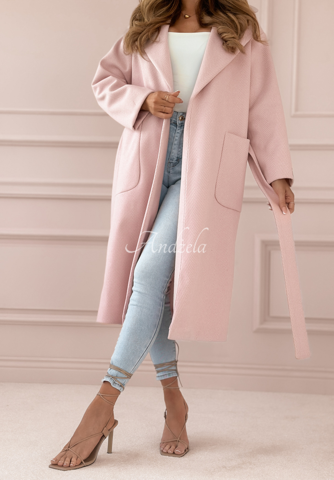 Colors Of Spring long coat powder pink