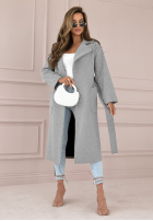 Długi płaszcz Colors Of Spring biało-czarny