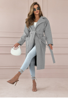 Długi płaszcz Colors Of Spring biało-czarny