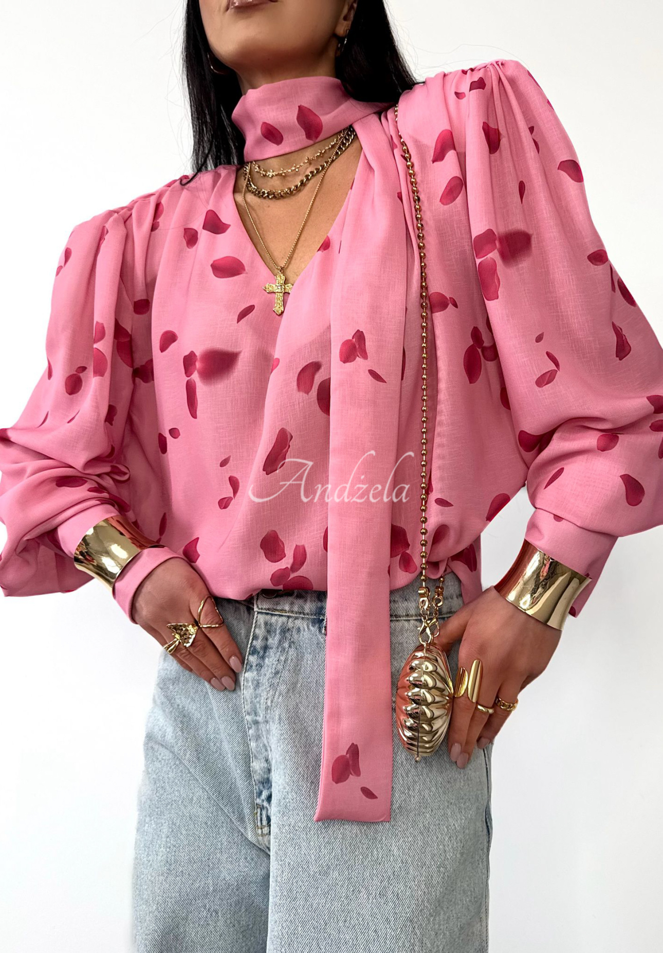 La Milla Your Own Person pink patterned blouse