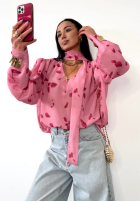 Koszula we wzory La Milla Your Own Person różowa