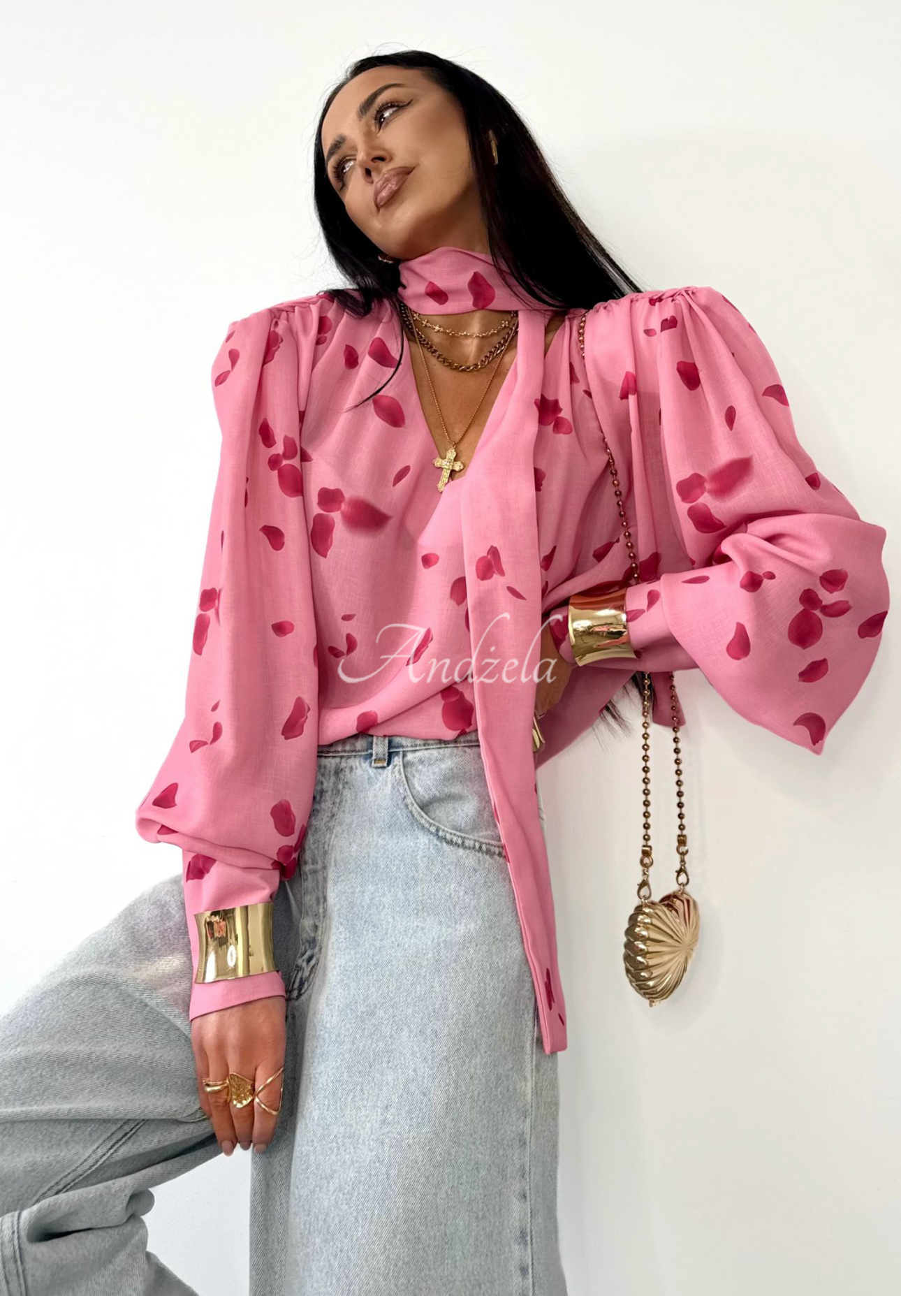 La Milla Your Own Person pink patterned blouse