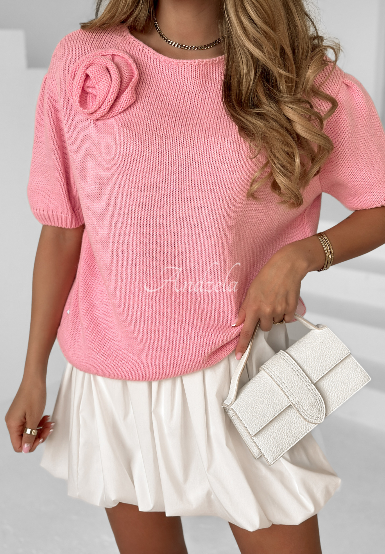 Pretty Rose oversize sweater powder pink