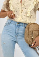 Spodnie jeansowe skinny Sometimes Sunny jasnoniebieskie