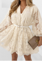 Koronkowa sukienka mini boho All Summer Long ecru