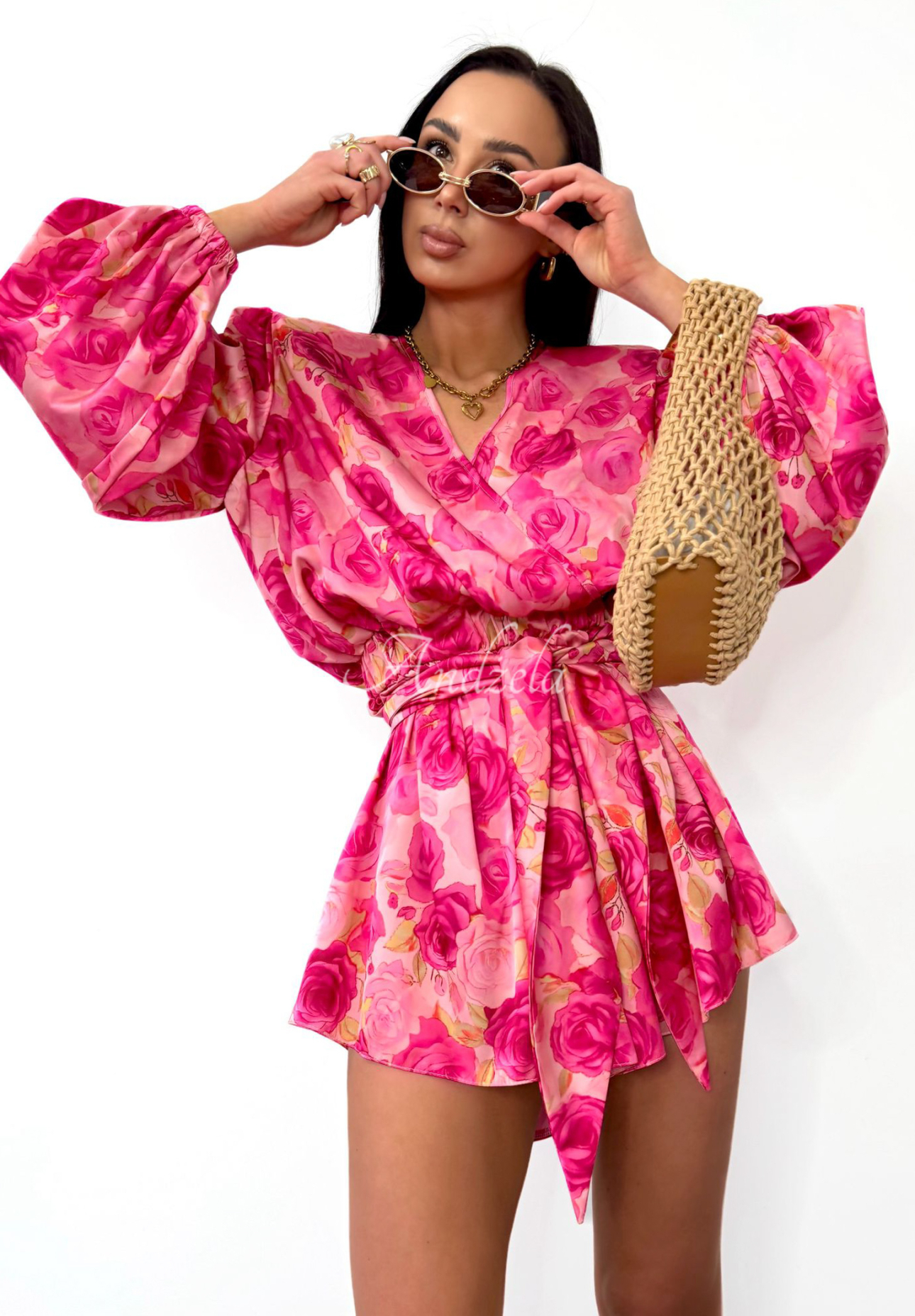 La Milla Sun-Kissed Flowers short pink-red jumpsuit