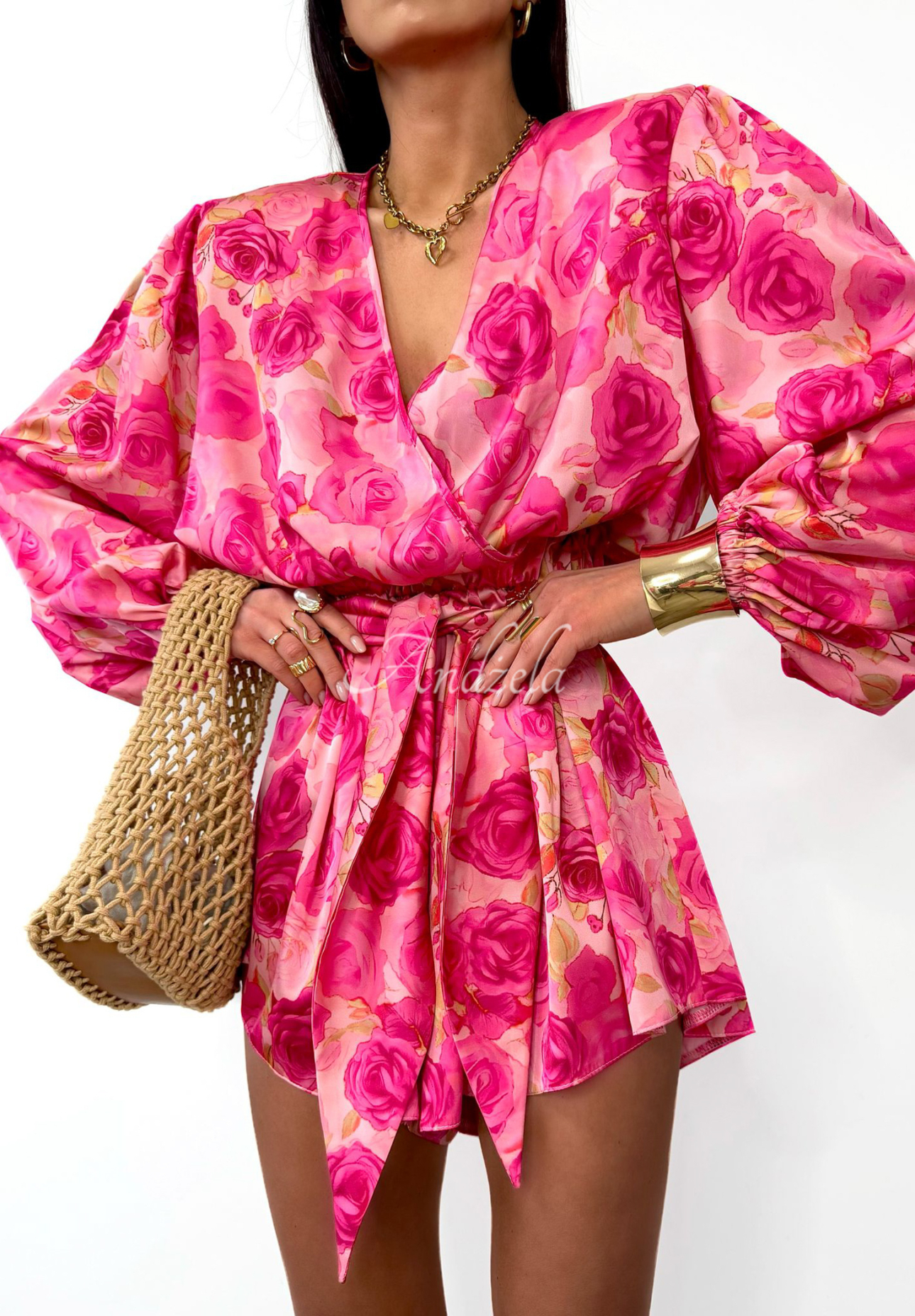 La Milla Sun-Kissed Flowers short pink-red jumpsuit