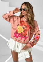 Dwustronna bluza z misiem Teddy Craziness różowa