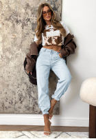 Spodnie jeansowe straight Smells Like You niebieskie