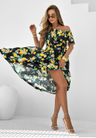 Sukienka hiszpanka w cytrynki Spanish Lemons czarna
