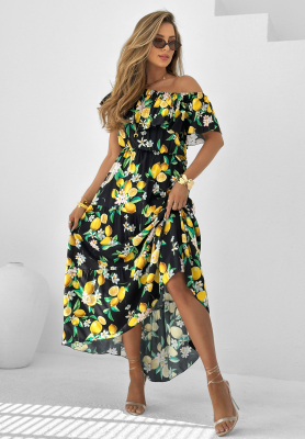 Spanish Lemons lemon dress black