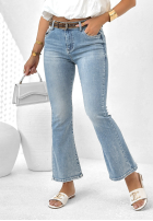 Spodnie jeansowe dzwony Hot Girl Style niebieskie