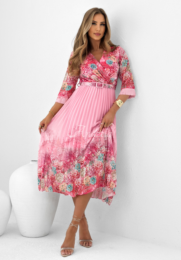Pleated Floral Dress Hilary Pleated Maxi Dress Brown Floral Pleated Floral Dress Hilary Pleated Maxi Dress Brown Floral