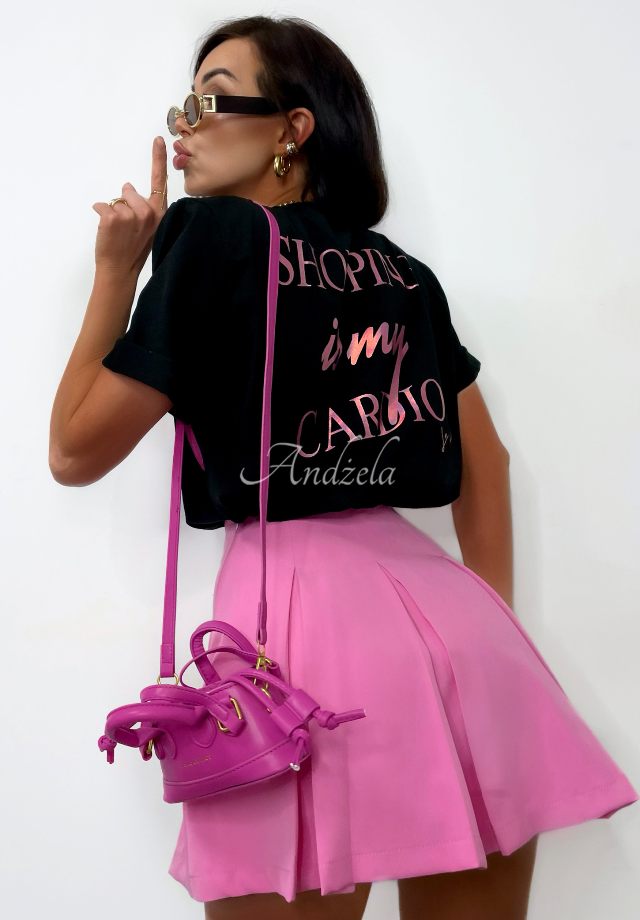 La Milla Casa De Moda pleated mini skirt and shorts pink