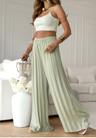 Wiskozowe spodnie wide leg Letter To Summer szałwiowe