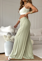 Wiskozowe spodnie wide leg Letter To Summer szałwiowe