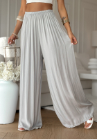 Wiskozowe spodnie wide leg Letter To Summer szare