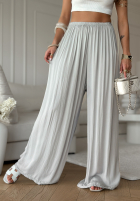Wiskozowe spodnie wide leg Letter To Summer szare