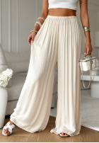 Wiskozowe spodnie wide leg Letter To Summer beżowe