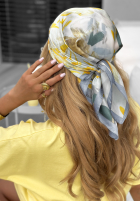 Apaszka we wzory Artistic Soul żółto-szara