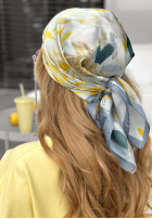 Apaszka we wzory Artistic Soul żółto-szara