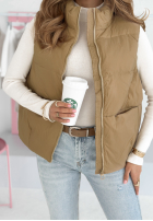 Puchowa kamizelka Say Nothing ciemnobeżowa