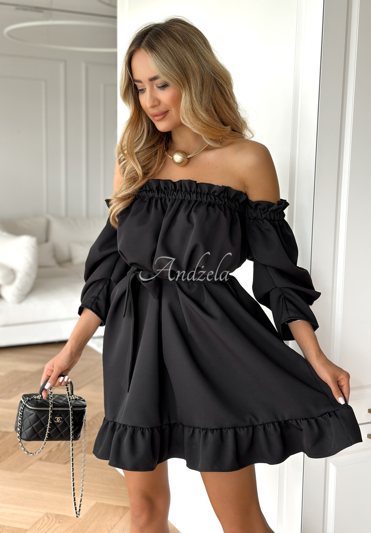 Spanish dress with belt More Than That black