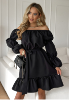 Sukienka hiszpanka z paskiem To Love Me czarna