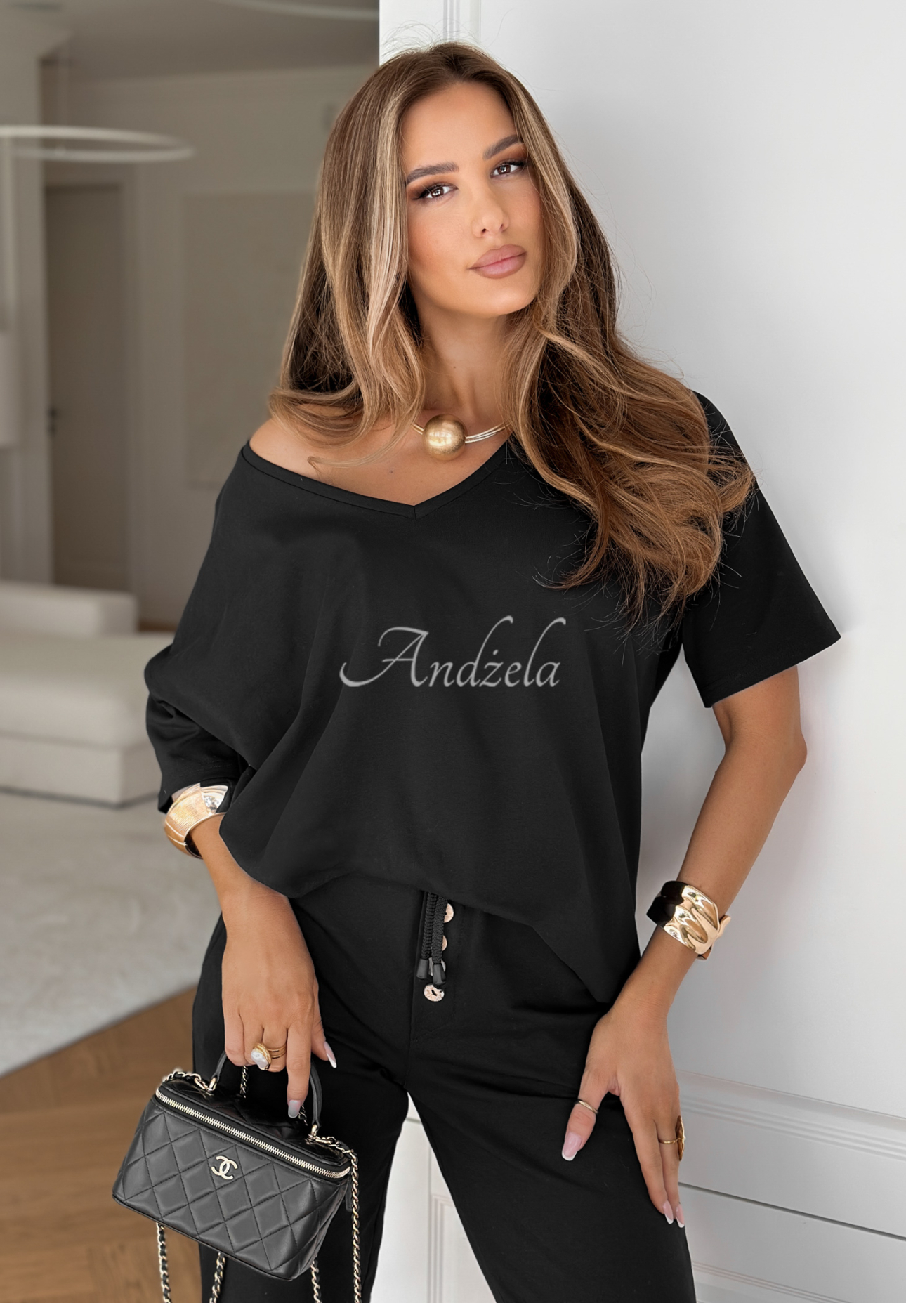 Bawełniane spodnie Meet Me Today czarne