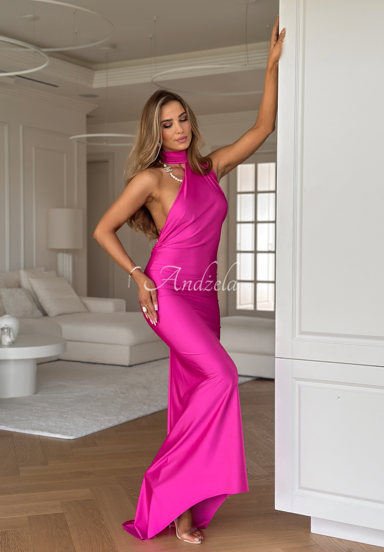 Make It Epic pink maxi dress