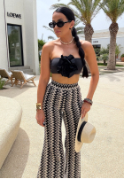 Wzorzyste spodnie dzwony La Milla Sun-Kissed Shades czarne