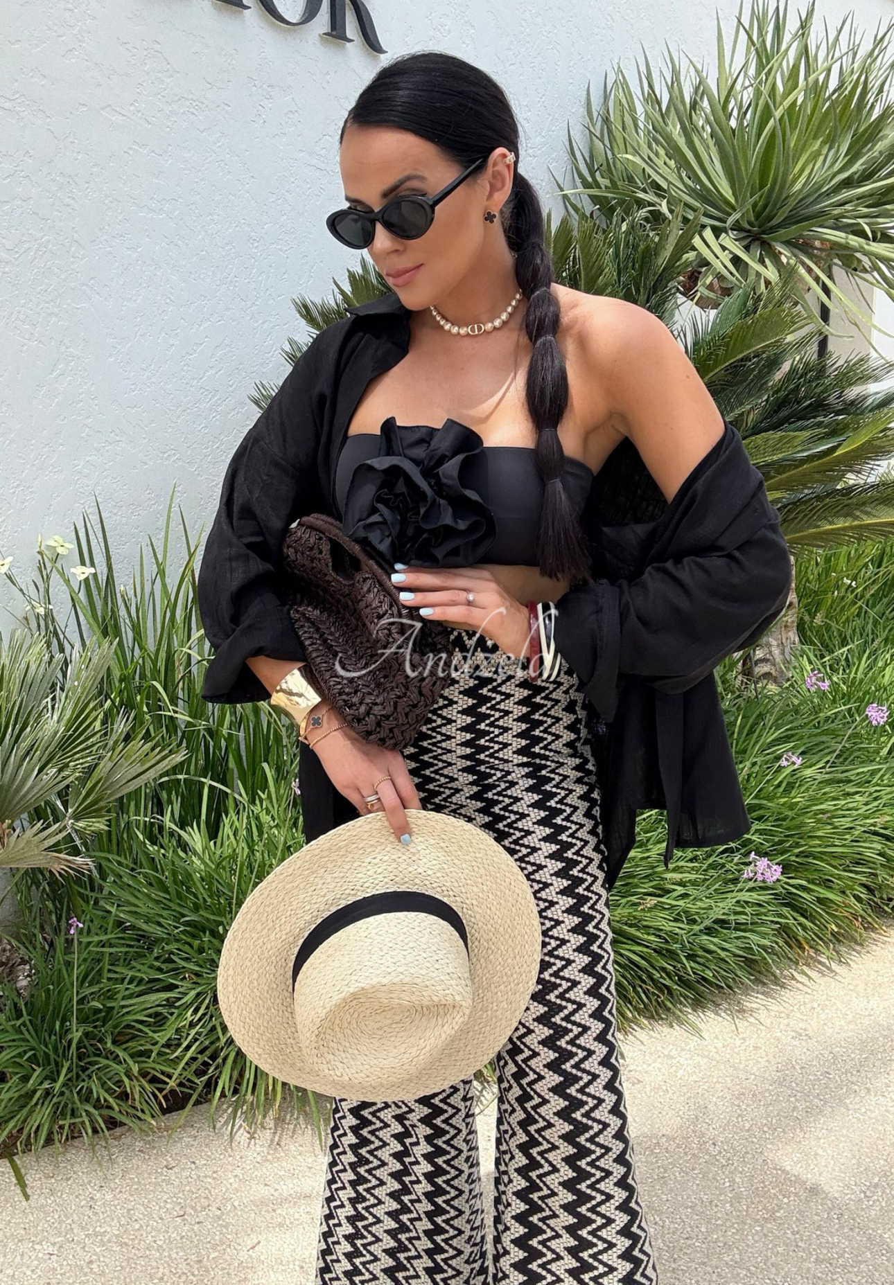 La Milla Sun-Kissed Shades openwork bell bottoms black