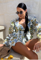 Jednoczęściowy kostium kąpielowy w cytrynki La Milla Tasty Lemons żółto-niebieski