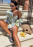 Jednoczęściowy kostium kąpielowy w cytrynki La Milla Tasty Lemons żółto-niebieski