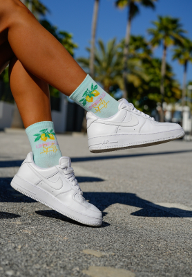 Limoncello Sparkling blue long socks