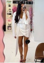 Krótki kombinezon z paskiem La Milla Don't Waste Time biały