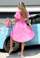 Sukienka z bufkami Dreaming Of The Sun różowa