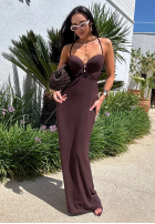 Sukienka maxi La Milla Remember About Me czekoladowa