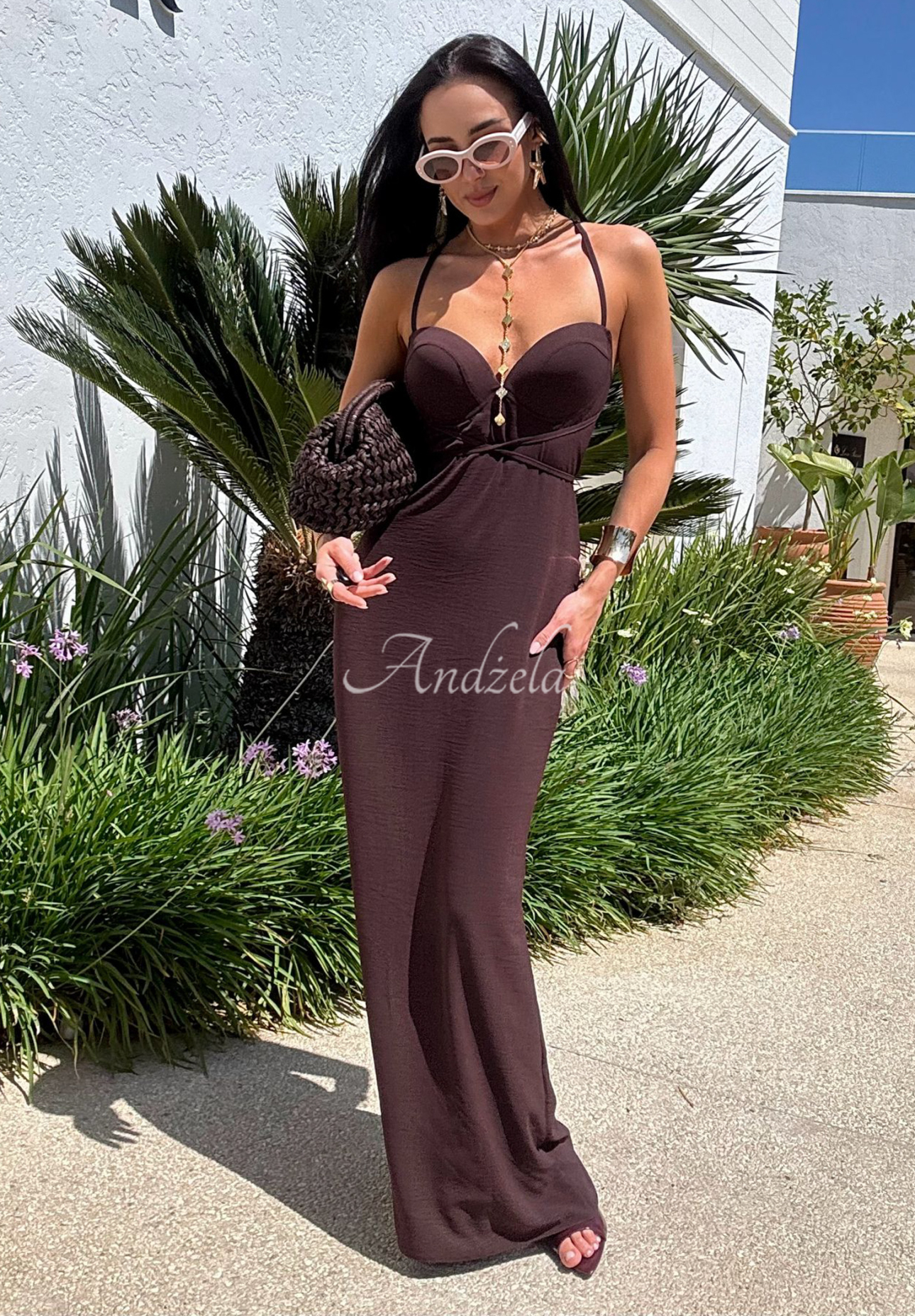 Sukienka maxi La Milla Remember About Me czekoladowa