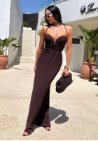 Sukienka maxi La Milla Remember About Me czekoladowa