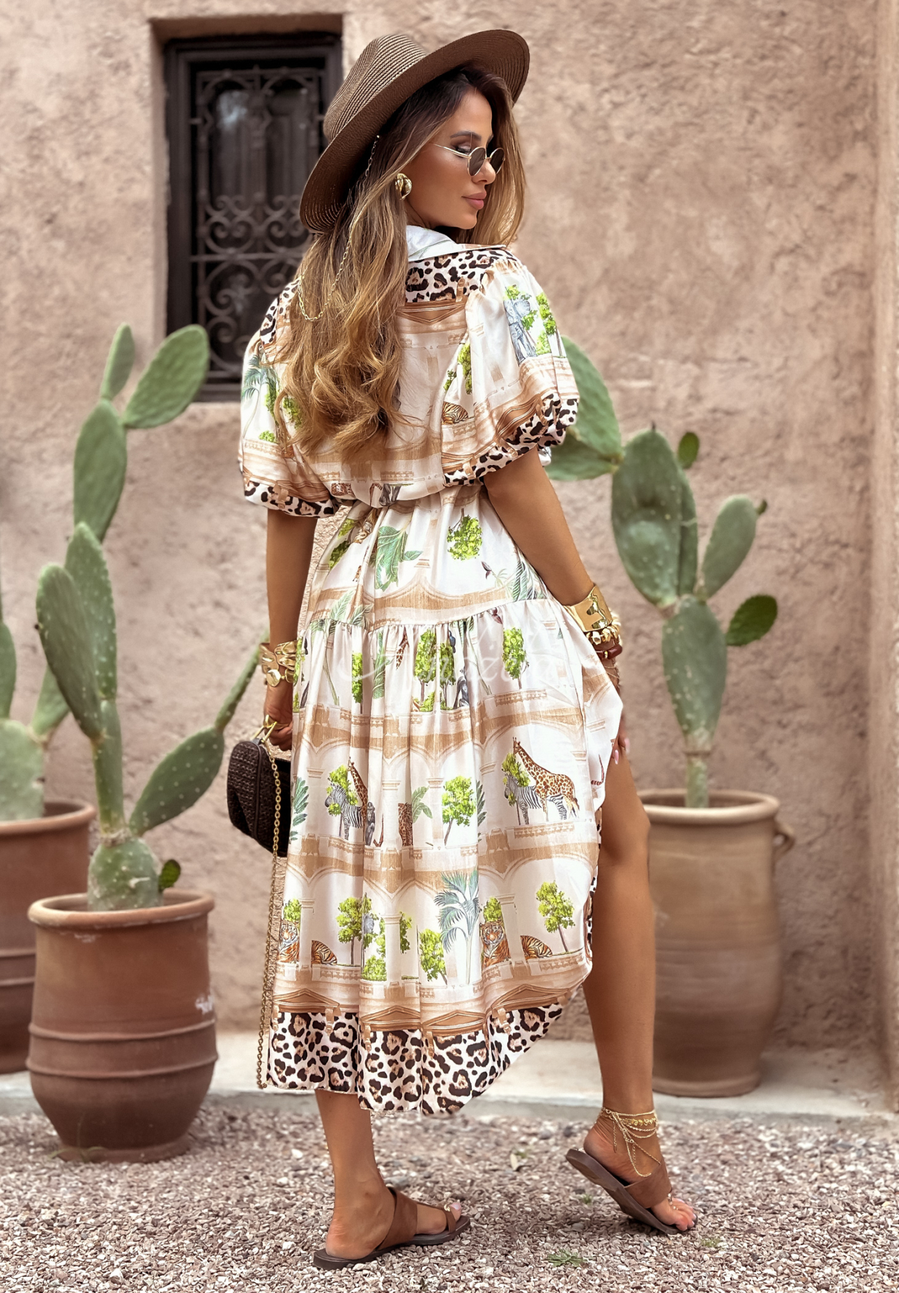 Safari Dreaming beige patterned dress