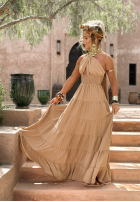 Sukienka na ramiączkach Latino Princess beżowa