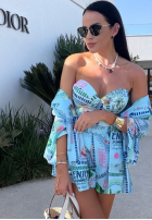 Wzorzysty jednoczęściowy kostium kąpielowy La Milla Just Relax błękitny