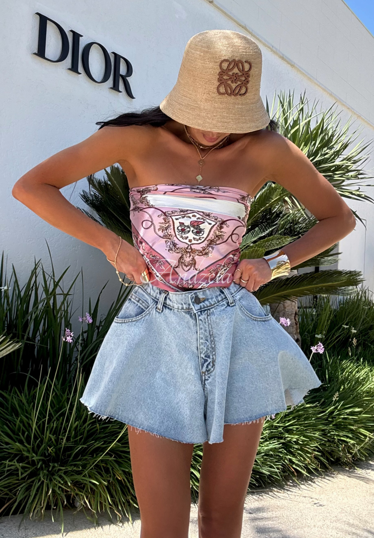 Denim shorts with wide legs La Milla So Much More light blue