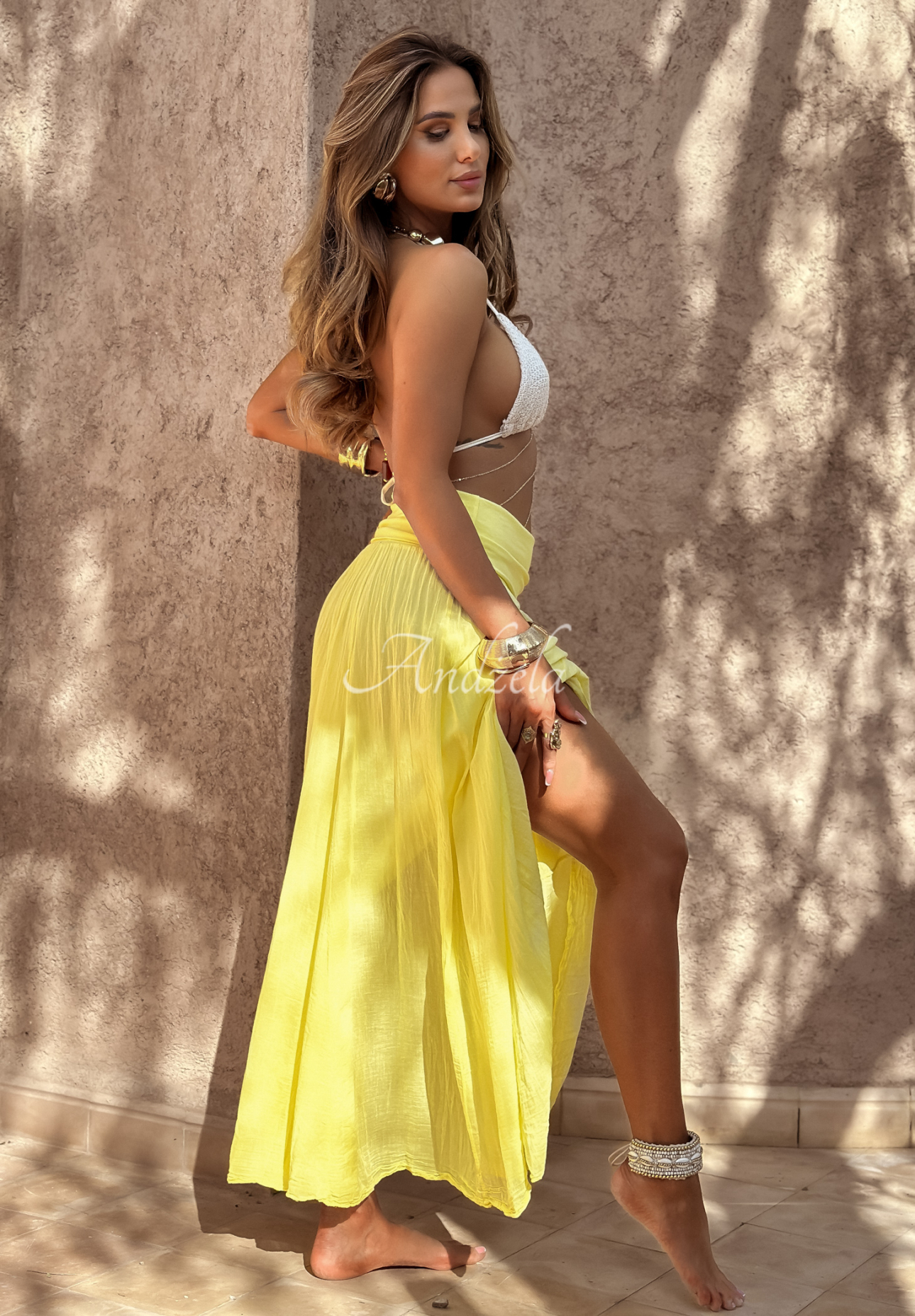 Volcano Vibes skirt yellow