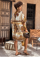 Wzorzysta sukienka Smell The Sea beżowa